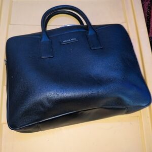 Michael Kors Men's Black Leather Briefcase